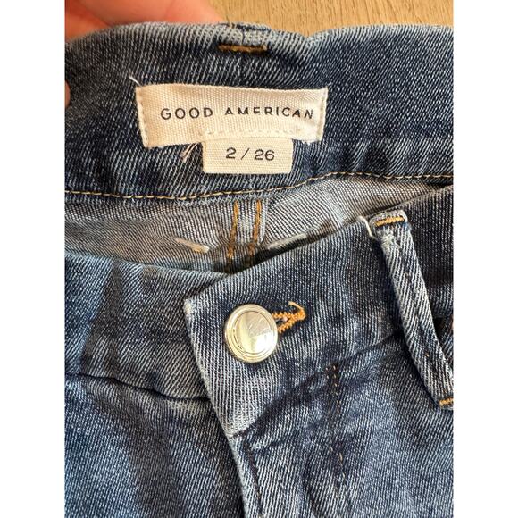 Good American Mid-Rise Distressed Skinny Jeans with Stretch – Size 2 / 26 - Picture 4 of 4